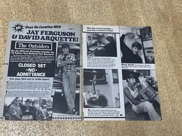 Jay Ferguson teen magazine pinup David on location