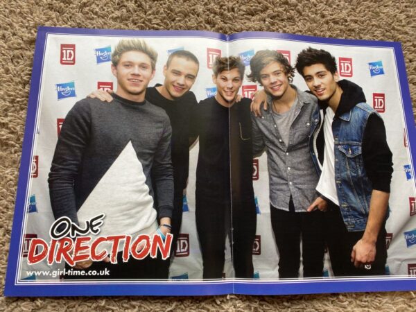 One Direction teen magazine poster clipping black pants Girl Time UK rare - Image 2