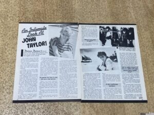 Duran Duran teen magazine pinup clipping a intimate look at John Taylor