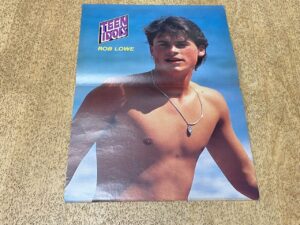 Rob Lowe teen magazine poster shirtless bare chest pix