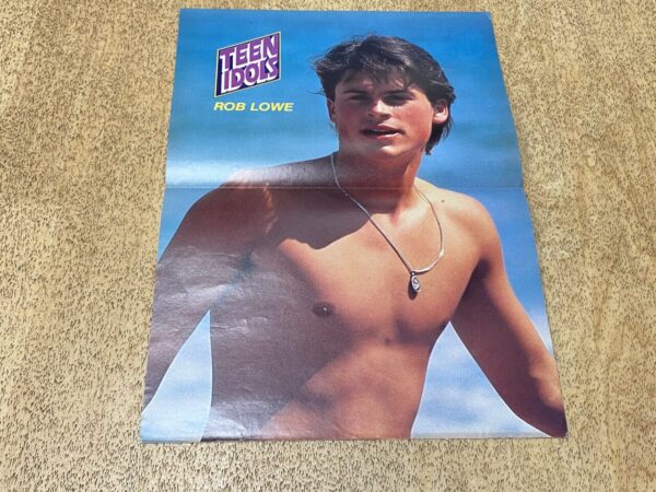 Rob Lowe teen magazine poster shirtless bare chest pix