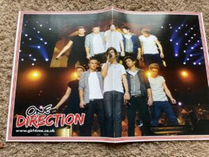 One Direction teen magazine poster clipping black pants Girl Time UK rare