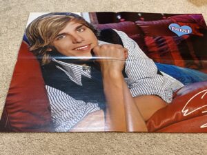 Cody Linley Miley Cyrus teen magazine poster clipping Babes laying down Twist