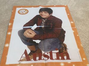 Ariana Grande Austin Mahone teen magazine poster squatting jeans Pop Star young teen idol