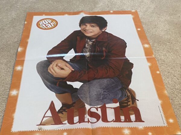 Ariana Grande Austin Mahone teen magazine poster squatting jeans Pop Star young teen idol