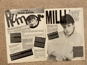 Sean Astin teen magazine pinup clipping rumor mill Teen Set hard to find rare pix