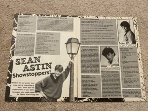 Sean Astin teen magazine pinup clipping showstoppers Bop pix