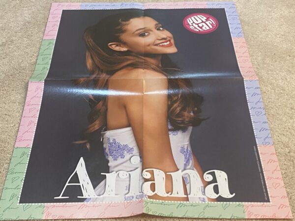 Ariana Grande Austin Mahone teen magazine poster squatting jeans Pop Star young teen idol - Image 2