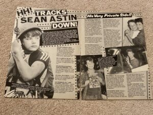 Sean Astin teen magazine pinup clipping private side Hip Hop mag rare