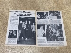 Duran Duran teen magazine clipping Wild Boys pix