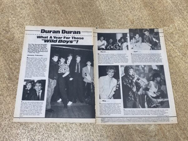 Duran Duran teen magazine clipping Wild Boys pix