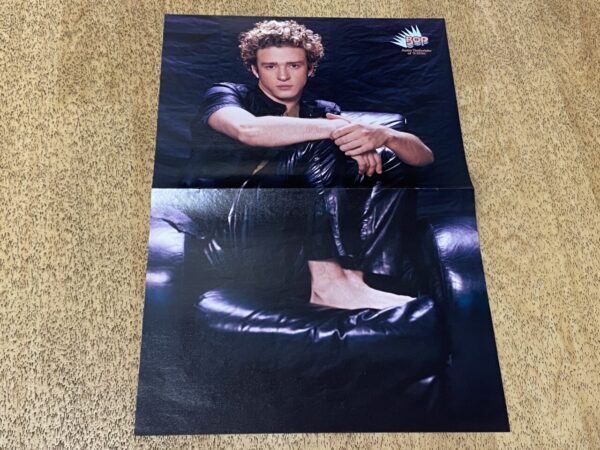 Justin Timberlake BBMAK teen magazine poster centerfold barefoot Nsync