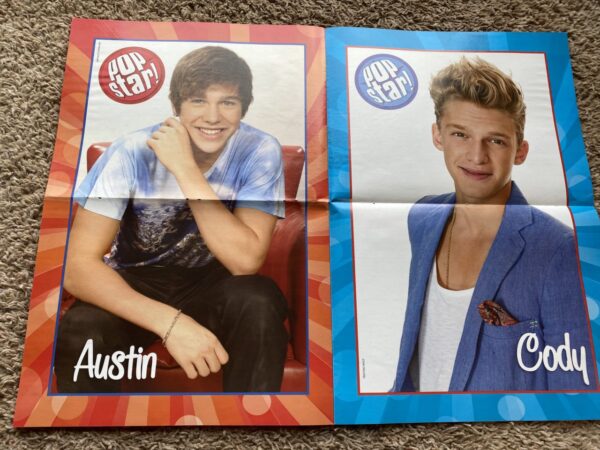 Ross Lynch Austin Mahone Cody Simpson teen magazine poster red rose Pop Star pix - Image 2