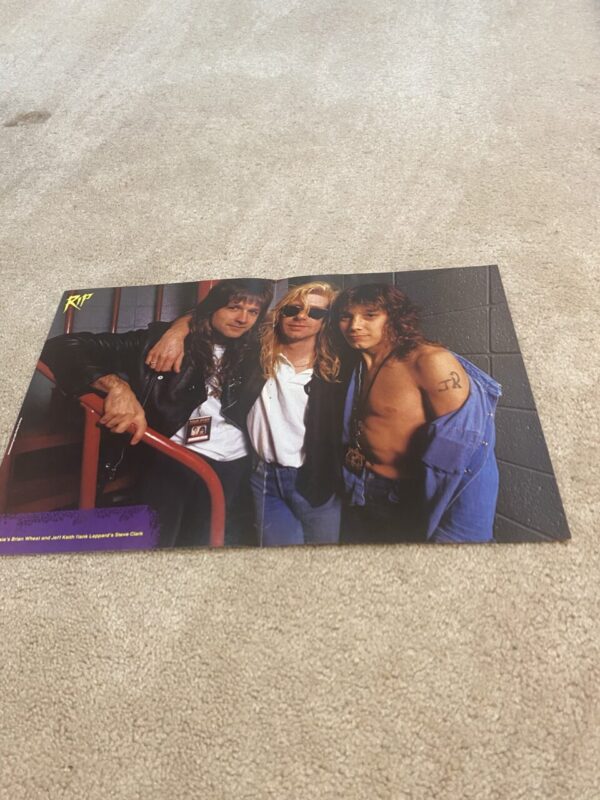 Def Leppard Tesler Brian Wheat Jeff Keith Steve Clark teen magazine poster sunglasses