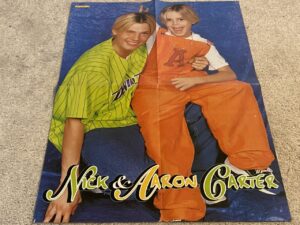 Aaron Carter Nsync Nick Carter teen magazine poster clipping preteen Popcorn RIP