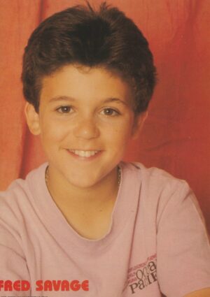 Fred Savage teen magazine pinup clipping pix vintage modeling pink shirt WOW