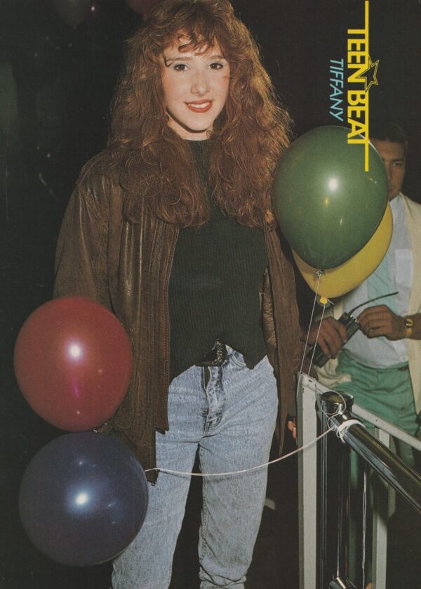 Tiffany George Michael teen magazine pinup clipping 80's Teen Beat balloons pix