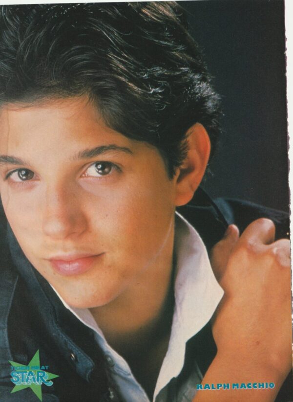 Ralph Macchio Menudo teen magazine pinup clipping shirtless Star lips eyes pix