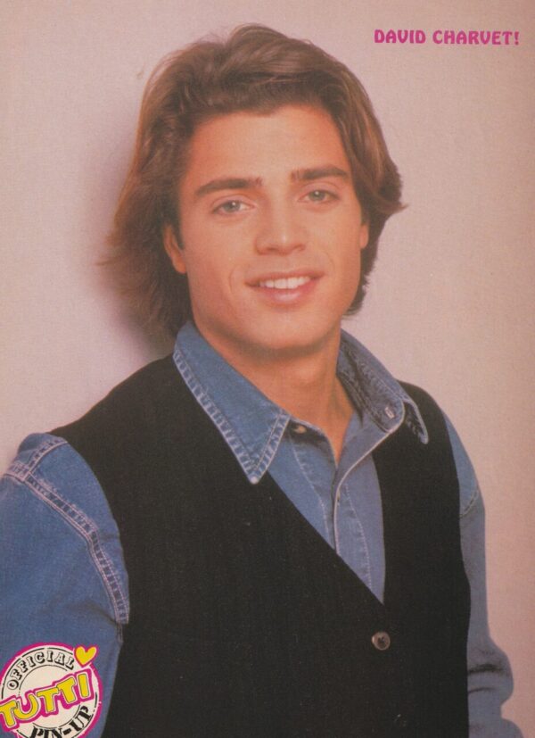 David Charvet The Party teen magazine pinup clipping jean shirt pix Baywach modeling Tutti Frutti 90's hunk
