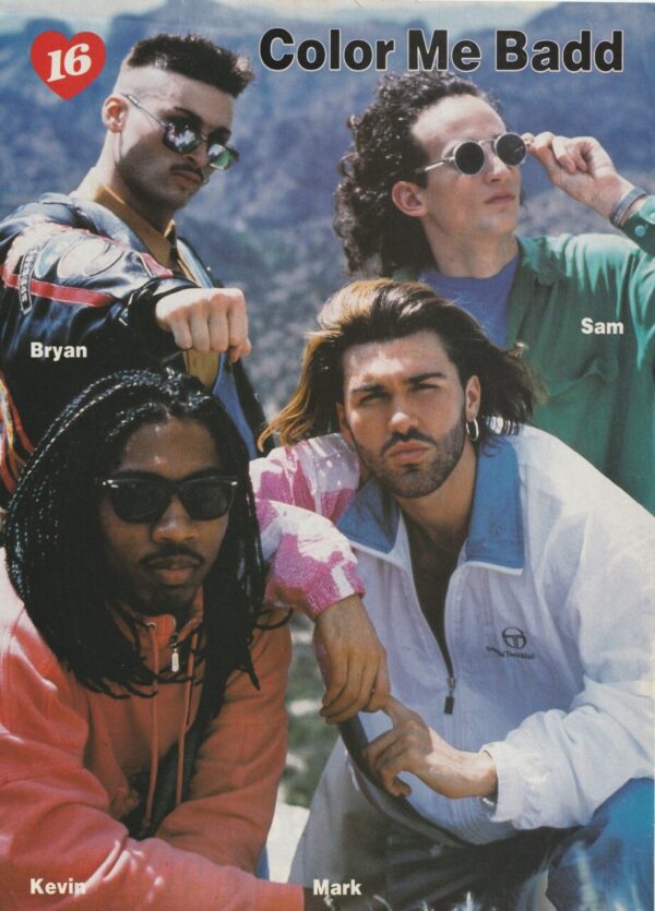 Color Me Badd teen magazine pinup clipping outside sun glasses 16 mag pix