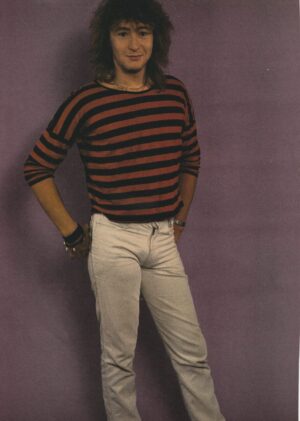 Julian Lennon teen magazine pinup white jeans red shirt Teen Beat pix