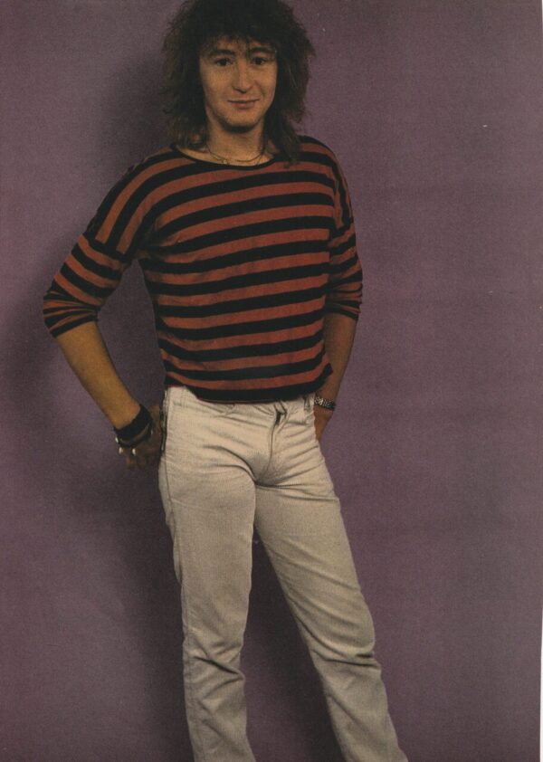 Julian Lennon teen magazine pinup white jeans red shirt Teen Beat pix