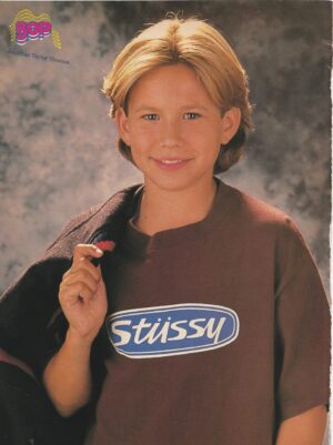 Jonathan Taylor Thomas teen magazine pinup clipping Stussy shirt Bop JTT