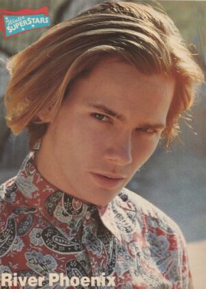 River Phoenix Kirk Cameron teen magazine pinup headshot Superstar rocks 80's