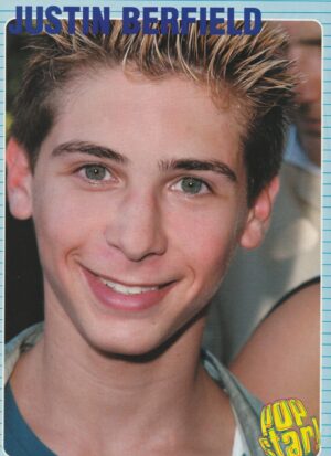 Justin Berfield teen magazine pinup clipping headshot spiked hair Pop Star pix
