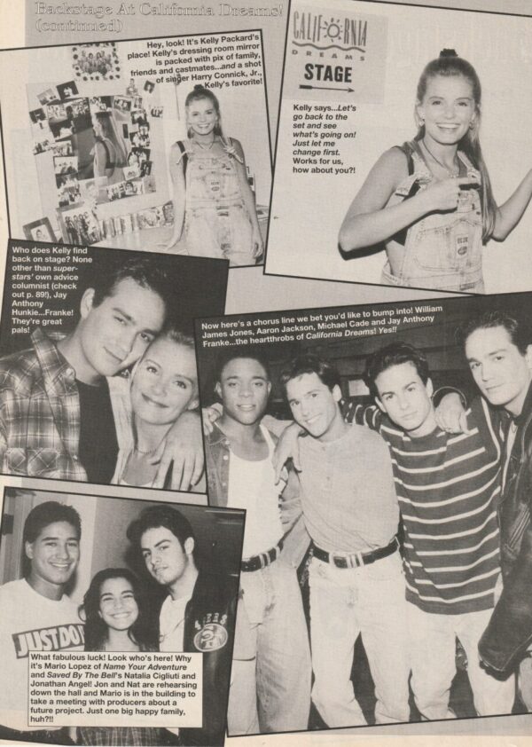 Aaron Jackson California Dreams teen magazine pinup backstage pics Superteen - Image 2