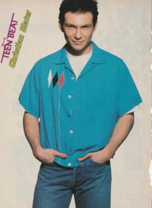 Christian Slater teen magazine pinup clipping Teen Beat hands in pockets pix