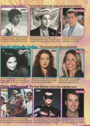 Sarah Michelle Gellar Adam Sandler Chris O'donnell teen magazine pinup clipping