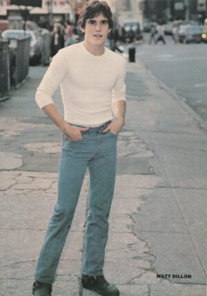 Matt Dillon Rob Lowe teen pinup clipping modeling young 80's idols full body