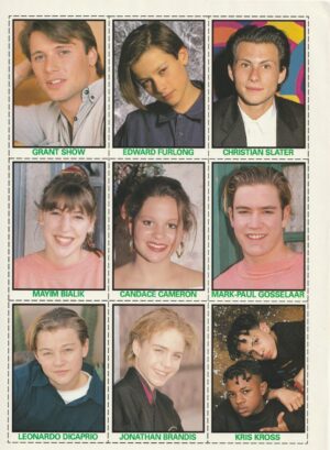 Jonathan Brandis Edward Furlong Kris Kross Mayim Bialik Gosselaar teen pinup