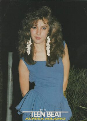 Kirk Cameron Alyssa Milano teen pinup clipping preteen blue dress Teen Beat pix