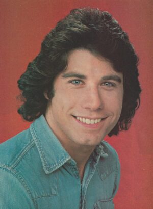 John Travolta teen magazine pinup clipping Teen Beat jean shirt Grease pix