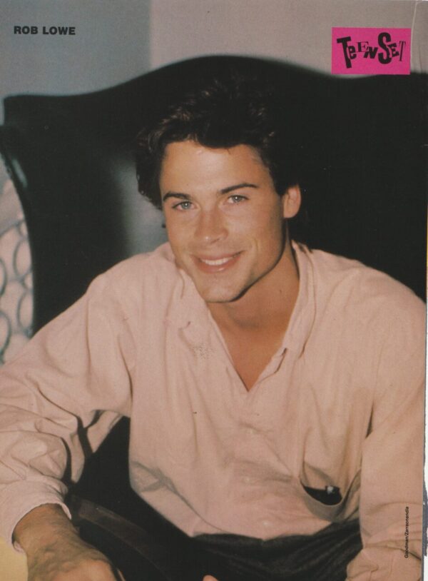Rob Lowe Duran Duran teen magazine pinup clipping Teen Set pix pink shirt - Image 2