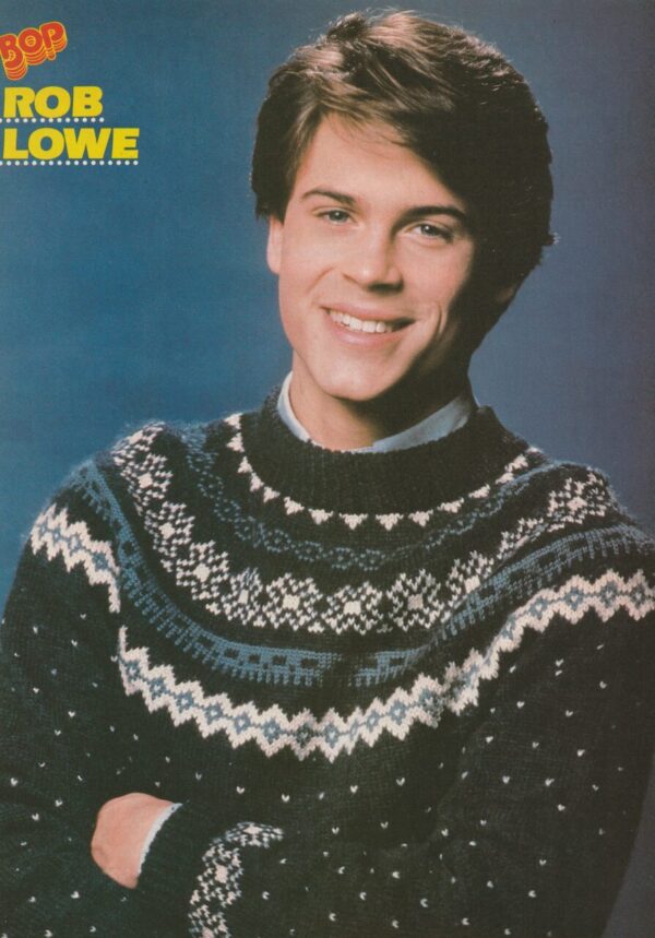 Rob Lowe teen magazine pinup clipping sweater Bop Brothers and Sisters tv show