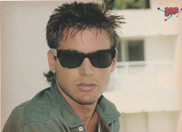 Rob Lowe Corey Hart teen magazine pinup clipping arms muscles Bop name tag pix - Image 2
