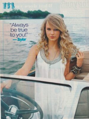 Taylor Swift teen magazine pinup clipping boat white dress M Twist pix pop star