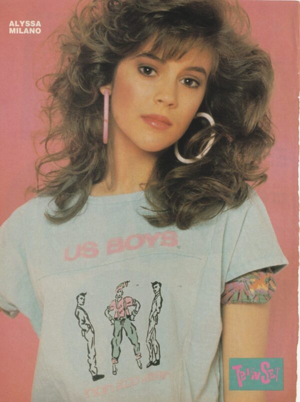 Alyssa Milano Corey Haim Mackenzie Astin teen magazine pinup Teen Set teenages