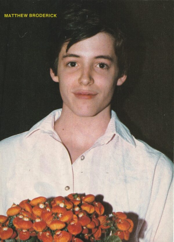 Glenn Scarpelli Matthew Broderick teen magazine pinup red tie Teen Set pix - Image 2