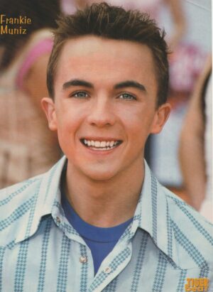 Frankie Muniz teen magazine pinup clipping blue shirt preteen Tiger Beat pix