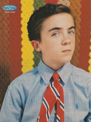Frankie Muniz teen magazine pinup clipping blue shirt preteen red tie child star