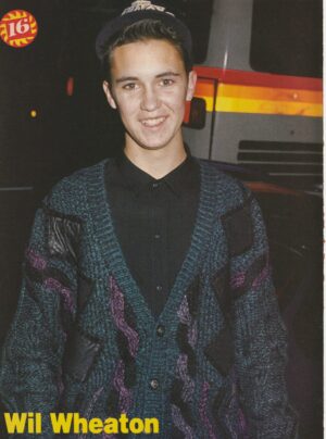 Wil Wheaton teen magazine pinup clipping teenager 16 mag night time Star Trek