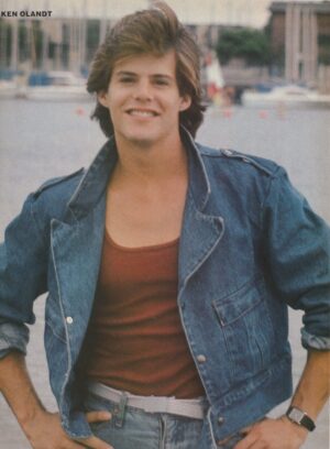 Ken Olandt Sarah Douglas teen magazine pinup clipping modeling jean jacket pix
