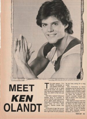 Ken Olandt teen magazine pinup clipping modeling Hotel Teen Set picture pix