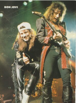 Jon Bon Jovi teen magazine pinup clipping rocking stage Teen Set spandex pants