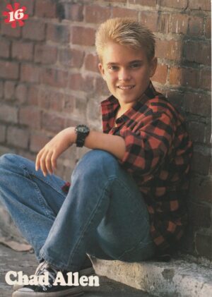 Chad Allen teen magazine pinup clipping modeling preteen brick wall jeans pix