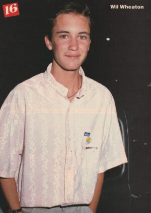 Wil Wheaton Alyssa Milano teen magazine pinup clipping Star Trek dressed up 16